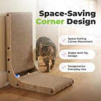 Best Pet Supplies Catify Cat Scratcher, Fun Interactive Scratchers, Posts, Poles, Claw Safe, Furniture Saver Indoor Play Support Natural Cat Behaviors Heavy Duty - L-Shape Scratcher, 16.5 x 11.4