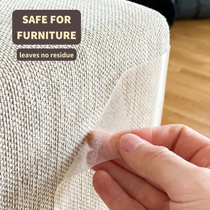 Leo’s Paw Furniture Scratch Protector Couch Cat Scratch Deterrent Guards Anti-Scratch Repellent Mat for Couch Sofa Scratch Training Adhesive Transparent & Discreet 18x12 inch Plastic Shields (8-Pack)