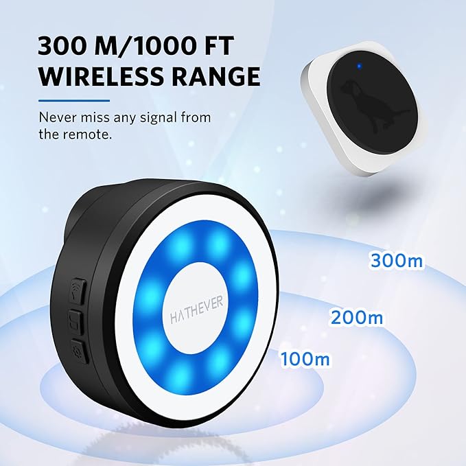 Dog Door Bell for Potty Training, Wireless Doggie Doorbell to Go Outside, Operating at 1000 Feet with Super-Light Touch Button, CD Quality Sound & 4 Notification Modes