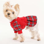 Dog Sweater Dog Winter Clothes for Small Dogs Boy Girl Fall Puppy Dress Warm Fleece Chihuahua Yorkie Teacup Doggie Sweaters Dresses Doggy Sweater for Small Dogs Girl Cat Outfits, Red, M