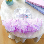 Furbabycare® Elegant Sweet Puppy Dog Blingbling Princess Skirt Pet Dog Lace Cake Camisole Tutu Dress A-Purple X-Large