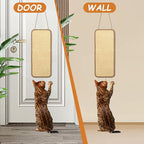 3 Pcs Sisal Door Cat Scratching Mat,7.9"x19.6" Cat Scratching Pad with a Mouse Play Toy-Wall Floor Mount-Double Use Hanging Scratcher with Hemp Rope for Protector Sofa,Wall,Furniture,Floor and Door