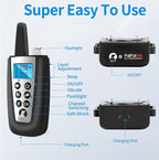 PaiPaitek Dog Bark Collar with Remote 3300ft Range - Automatic Bark Activated Shock Collar for Small Medium Large Dog with 5 Adjustable Sensitivity & Waterproof