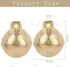 AUEAR, 30 Pieces Vintage Brass Bells 25mm Mini Jingle Bell for DIY Wind Chimes Home Decor