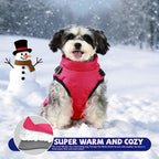Gyuzh Dog Coat with Harness Puppy Coats Small Dog Harness Jacket Winter Waterproof Jackets for Smal Medium Large Dogs