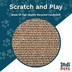 Indipets Cat Scratching Bed, Two in One Bed and Scratcher, Reversible (Wave Scratcher)