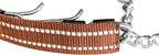 Herm Sprenger Brown Reflective Nylon Cover for Ultra-Plus Pinch Dog Collar for Small Medium Large Dogs Durable Protector for Dog Training Prong Collar (11.5in (29.5cm))