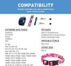 Rhea Rose 1 Inch Replacement Collar Strap Shock Collar with 2 Holes, Compatible with Nearly All Brands and Models of Underground Electric Dog Fences and Training Collars, Pink Camo