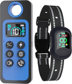 Rechargeable Dog Shock Collar with Remote – 4500FT Voice, Beep, Vibration, Static & LED Training Modes, Waterproof E Collar for Small Medium Large Dogs