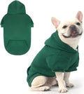 KOOLTAIL Dog Hoodie for Large Medium Small Dogs,Soft&Warm Pet Sweater with Leash Hole and Pocket Boy Girl, Puppy Fall Winter Jacket Clothes,French Pitbull Cold Weather Coat Sweatshirt,Deep Green XXL
