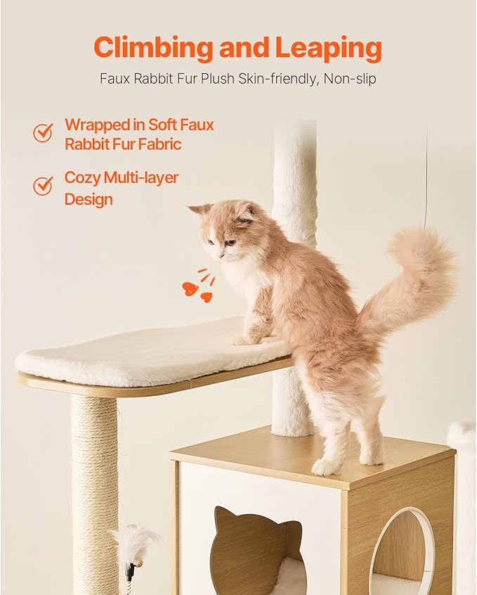 Happybuy Large Cat Tree, 68.9 inches Tall, Cat Tower, Multi-Level Cat Condo Furniture Activity Center with Cozy Perches, Sisal Scratching Posts, Big Kittens House for Indoor Cats Play & Rest