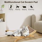 Natural Jute Cat Scratcher Cat Scratch Pad Fun and Interactive Indoor Play Cats Scratching Posts Board Cardboard Cats Scratcher for Indoor Kittens Puppies Pet Ramp Pet Supplies