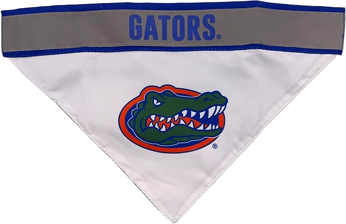 Pets First NCAA Florida Gators TIE Bandana, Small/Medium. Dog Football Reflective Bandana Scarf Bib for Pet, Cat, or Dog. The Ultimate Game-Day, Party Bandana