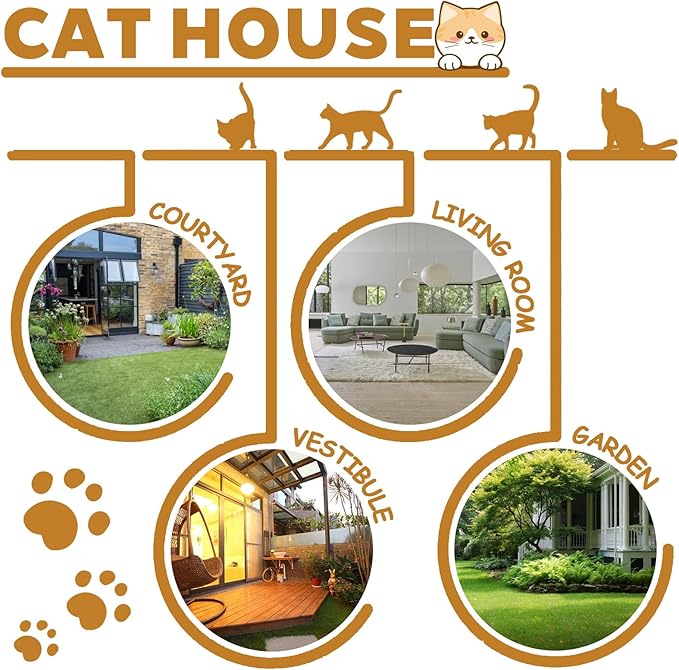 Anwick 68" Tall Cat Tree Tower with Scratching Posts, Cat House with Hammocks, Cat Condos for Indoor Cats, Removable Cushions, Multi-Level Cat Playground (Beige)