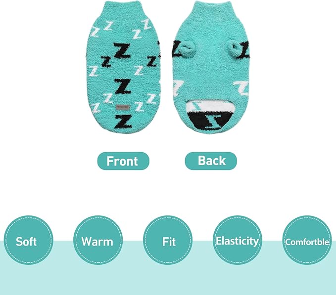 Dog Sweaters Dog Pullover Sweater Puppy Clothes Cold Weather Cable Knitwear Thick Warm Outfits for Medium Dogs (Turquoise-L)