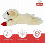 Multipet Lamb Chop Dog Plush Toy - Squeaky Toy for All Dogs - Extra Soft Plush - Stuffed Animal for Cuddling & Playing - Jumbo (24", Cream)