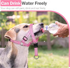 Weesiber No-Pull Dog Head Halter - Adjustable Dog Muzzle Leash, Padded Head Collar for Dogs to Prevent Heavy Pulling On The Leash(Pink,L)