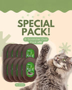 Cardboard Cat Scratchers Pack, Long-Lasting Cardboard Cat Durable Scratching Pads to Protect Furniture, Sturdy Corrugated Design, Safe for Claws (B-Scratcher Oval Pack x 10)