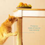 Navaris Table Leg Cat Scratcher - Sisal Scratching Mat Protector for Furniture Legs - Scratch Pad Protection with Wrap Around Straps 23 5/8" x 9 7/8"