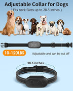 Dog Shock Collar with Remote Control for Dogs 10–120lbs, IPX7 Waterproof Dog Training Collar with Security Lock, 4 Safe Training Modes, Rechargeable Long Battery Life for Small Medium Large Dogs Gray