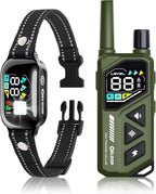 2-in-1 AI Anti-misoperation Smart Dog Bark Collar, Dog Training Collar with 3300FT Remote, IPX7 Waterproof Automatic Anti-Barking Device for 1 Dog with Beep, Vibration, Safe Shock Modes
