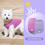 KYEESE 2 Pack Dog Shirts Quick Dry Soft Stretchy Pet T-Shirts with Reflective Label Tank Top Sun Protection Sleeveless Vest Dog Clothes for Medium Large Dogs, XX-Large, Purple+Pink