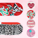 4 Pack Adorable Girl Puppy Printed Doggy Clothes for Small Dogs - Girl Holiday Apparel Dresses(S)