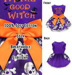 Dog Halloween Costumes Dog Dress Halloween Costumes for Dogs Funny Puppy Dress with Bow for Small Medium Large Dogs Pumpkin Witch Bat Pet Costume Halloween