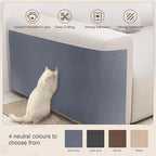 Eunice Cat Scratching Mat, Self-Adhesive Cat Scratch Carpet, Trimmable Replacement Carpet Pad for Tree Wall Cat Scratching Post DIY Couch Protector (Light Gray, 47.2"x15.8")