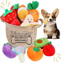 Squeaky Dog Toys, 15Pcs Small Plush Puppy Toy, Dog Toys to Keep Them Busy, Interactive Squeak Stuffed Toys for Small Medium Dogs with Basket, Reduce Boredom and Teeth Cleaning
