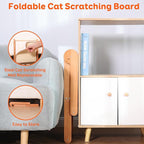 3 Transformable Shapes Cat Scratching Post - Adjustable L-Shape Sisal Scratcher with Multiple Fresh Fun Play Modes, 100% Natural Solid Beechwood& Sisal, Eco-Friendly Furniture Protector