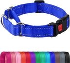 Joytale Martingale Collar for Dogs, Reflective Heavy Duty for Safety, Quick Release Buckle, Adjustable Nylon Collars for Small Dogs Walking Training, Navy Blue,S