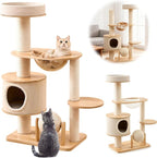 Cat Tree Tower, Indoor Cat Climbing Nests Wear Resist Decorative Tower Cat Bed Breathable Pet Supplies Climbing Frame