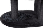 TRIXIE Filippo 50-in Cat Tower, Sisal Scratching Posts, Cat Tree with Hammock, Platforms, Bed, Dangling Cat Toys, Black