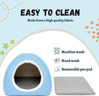 Rabbit Hideout Large Bunny Bed Washable Rabbit House and Hideout Fleece Guinea Pig Hiding Hut for Indoor Bunnies Small Animal Hideaway
