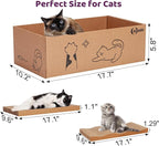 5 in 1 Cat Scratcher Cardboard,XL-Large Cat Scratch Pad,Cat Scratching Boards with Box for Medium to Large Cat Indoor Use Protecting Furniture Wall and Sofa