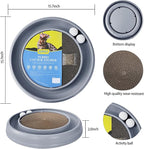 Cat Scratcher Toy Ball Track for Indoor Cats,Round Interactive Scratching Board Exercise Set for Bored Indoor Adult and Kitten Mental & Physical Stimulation (Grey)