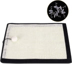 Natural Sisal Cat Scratching Pad & Furniture Protectors - Cat Scratcher Mat for Sofa, Couch, Chair & Wall Carpets