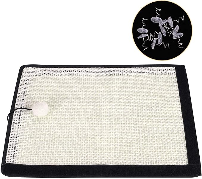 Natural Sisal Cat Scratching Pad & Furniture Protectors - Cat Scratcher Mat for Sofa, Couch, Chair & Wall Carpets