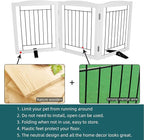 Dog Fence Indoor,Dog Gate Indoor for Doorway pet gate -3-Panel Freestanding, Hallways, House or Stairs -60x24-Inch Retractable Foldable Expandable Wood Pet by SFJC (White) ﻿ ﻿