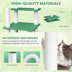 66.5 Inches Tall Outdoor Weatherproof Cat Tower, Multi-Level Cat Tree, Large Cat Condo with PVC Board and Cat Scratching Posts, for Outside and Indoor Cat Houses