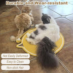 Cat Scratching Pad, Natural Cotton Rope Cat Scratch Mat, 16.9'' Round Wall & Floor Scratcher, Durable Furniture Protector for Couch, Carpet, Sofa, Eco-Friendly Cat Scratcher Pad（Yellow）