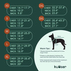 Kuoser Dog Puffer Jacket Warm Dog Coat for Extra Large Dogs, Windproof Reflective Pet Padded Vest Cold Weather Clothes Puppy Snowsuit with Hook & Loop Coats, Easy On/Off, Green 2XL