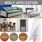 KEYIDE 197"X12" Cat Scratch Furniture Protector from Cats Scratching Claws, Thicken Self-Adhesive Plastic Cover Couch Corner Protectors Guards Deterrent for Sofa Door Chair Table Leg