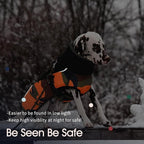IECOii Extra Warm Reflective Adjustable Dog Jacket - Winter Coat with Buckle Fleece Turtleneck for Small, Medium, Extra Large Dogs