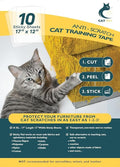 New 17x12 inch Furniture Protectors From Cats Scratch, Couch Protector for Cats, Anti Cat Scratch Furniture Protector, Couch Guard for Cats - Sofa Corner Scratching Training Tape Deterrent, Pack of 10