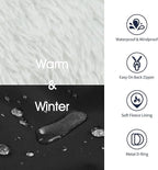 IECOii Dog Winter Coat Waterproof - Black, Medium - Dog Coat with Harness Built in for Medium Dogs, Thermal Warm Fleece Lined with Zip Up Cold Weather Jacket, Reflective Snowsuit for Outdoor Hiking