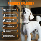 Smart Dog Bark Collar for Small Medium Large Dogs 10-100lbs, Humane Anti-Bark Device with Anti-False Trigger Gravity Sensor & Bark Count Tracking, 4 Modes & 8 Levels to Effectively Stop Barking