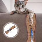 Mipcase Fish Shaped Cat Scratching Pad Hanging Sisal Mat 20.67 Inch Protective Pad for Indoor Cats Furniture Claw Sharpening and Sofa Cover