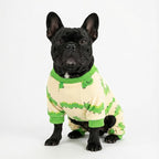 Fitwarm Caterpillar Dog Fleece Pajamas, Cozy Clothes for Small Dogs Boy Girl, Funny Pet Onesie, Beige, Green, XL